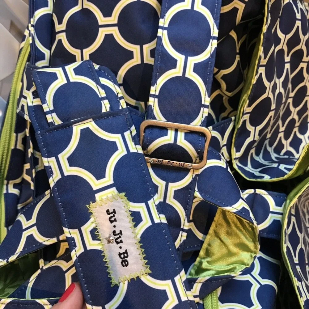 Ju-Ju-Be Classic Be Prepared Diaper Bag in Royal Envy Print with Stroller clasps